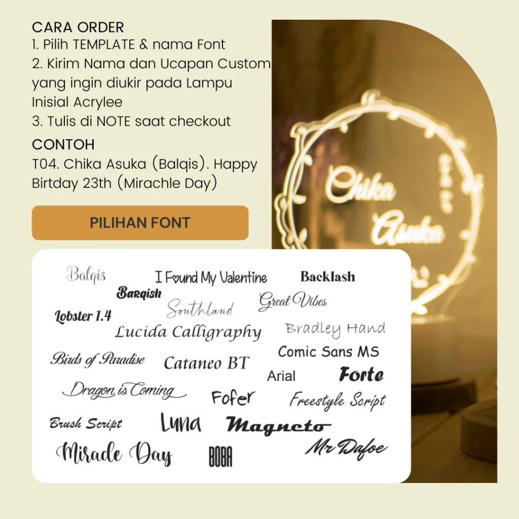 Acrylee - Initial Cara Order